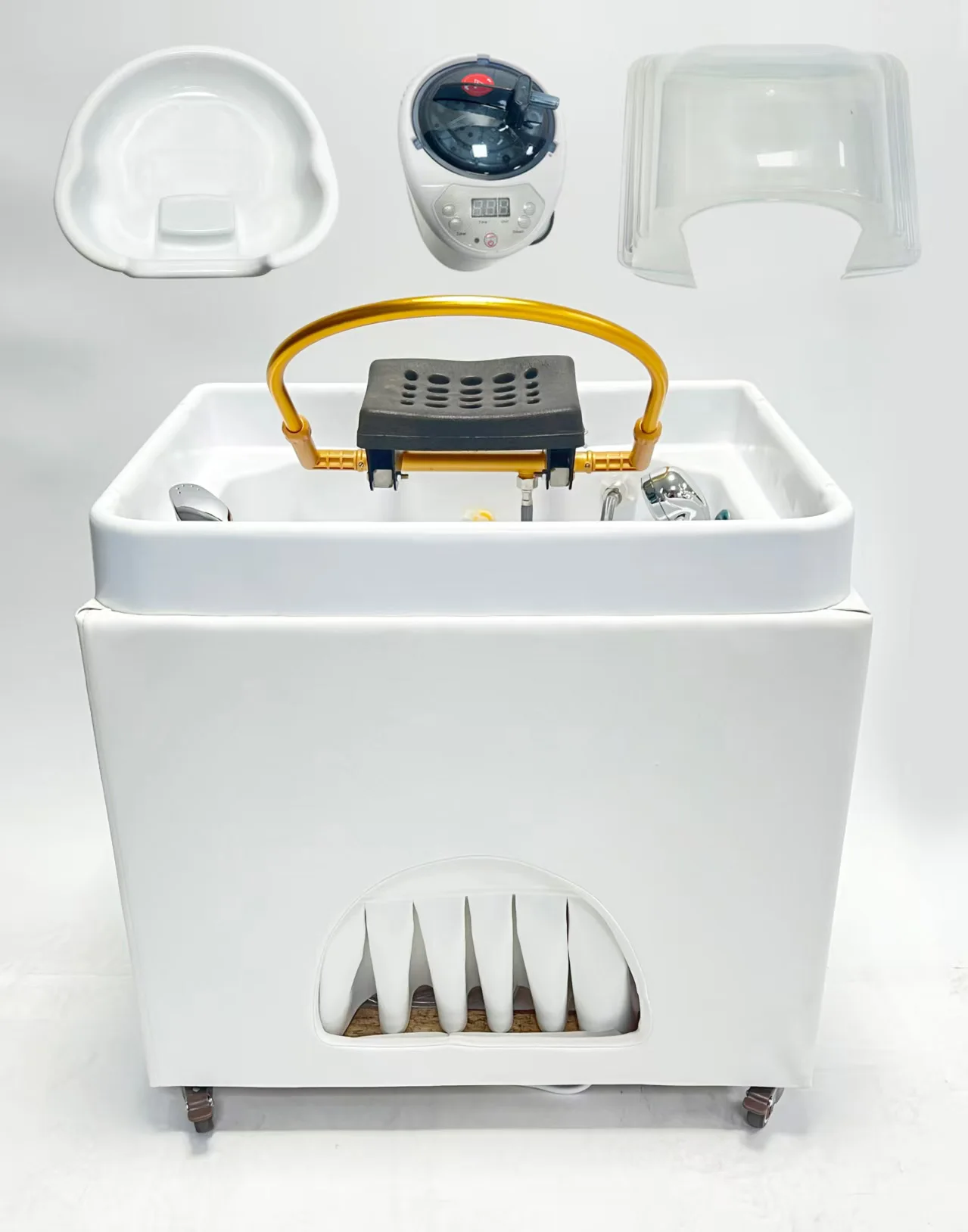 

Портативный аппарат для гидротерапии с колесами для спа-процедур для головы с циркуляцией воды, по заводской цене, хит продаж