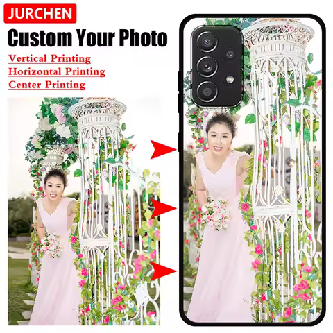 Custom Photo Case For Samsung Galaxy S23 Plus FE A33 A34 A35 A54 A53 A24 A25 M14 M54 M22 A15 A14 A05 A04 A04S A04e A55 F54 Glass