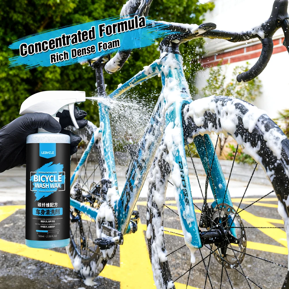 LEBYCLE Bicycle Wash Wax Neutral 500ML Bike Cleaner For MTB Road Bike Remove Grease Scale Soften Sediment Bike Frame Cleaner