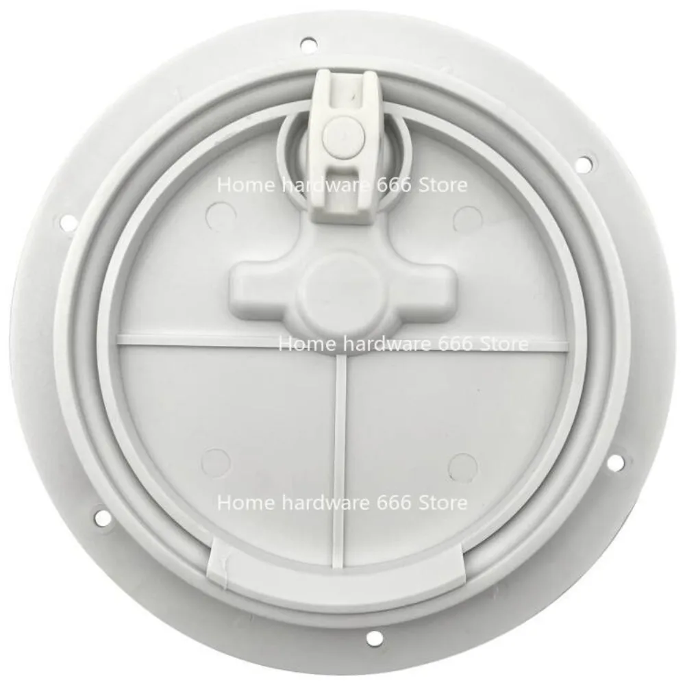 6 Inch Plastic Deck Cover Round, Rotatable Handle Tool Box Cover Porthole Cover Marine Yacht Hardware Accessories