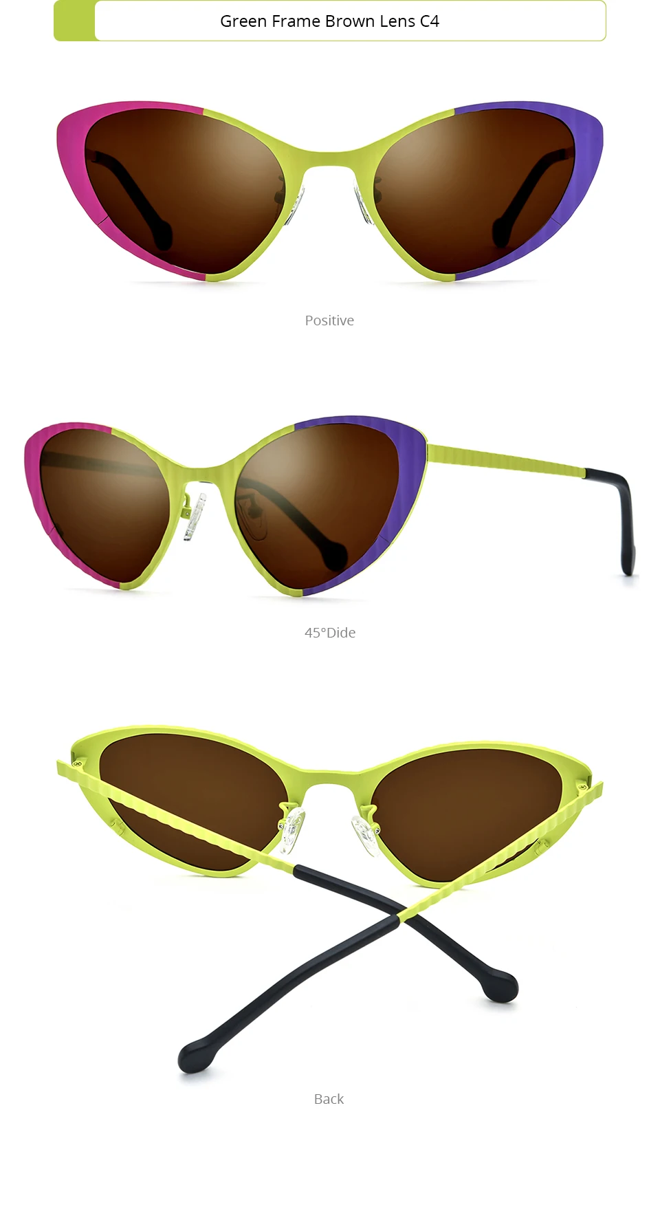 FONEX Titan-Sonnenbrille für Damen, neu im trendigen Markendesign, polarisierte Cateye-Sonnenbrille, hochwertige japanische Cat-Eye-Sonnenbrille 85850 – Detail 13