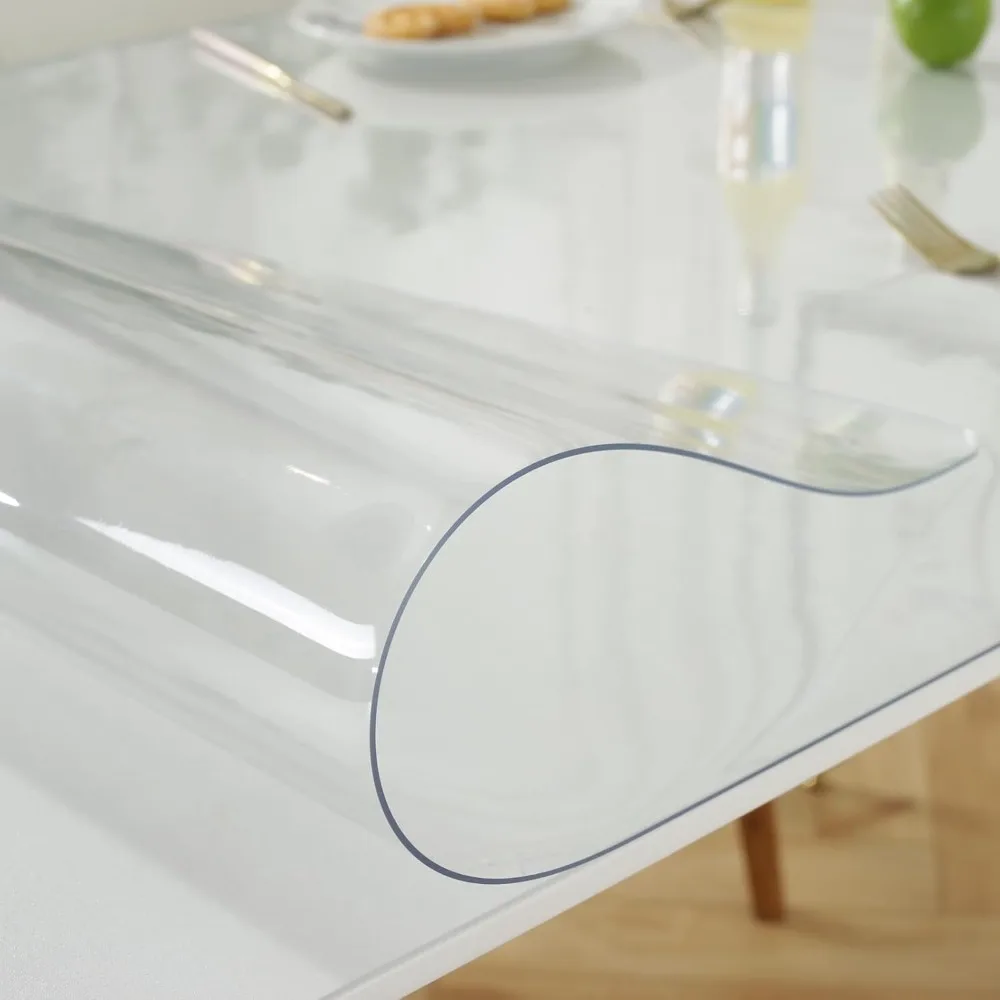 

Clear Desk Mat 16 X 36 Inch, 1.5mm Thick Clear Table Protector, Waterproof Plastic Table Cover Protector, PVC Desk Protector Mat