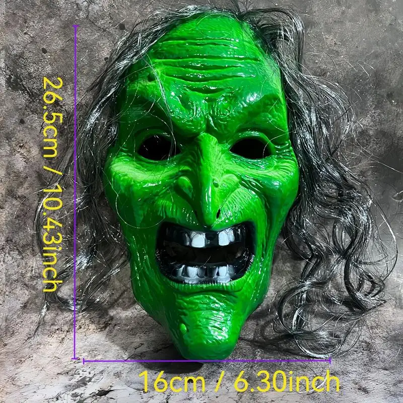 무서운 할로윈 마법사 마스크, 마녀 비명 호러 헤드기어 코스프레 소품