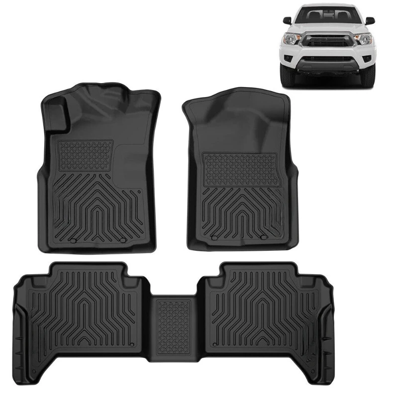 TPE Floor Mats Liners Fit For 05-11 Toyota Tacoma Double Cab Rubber All-Weather United States