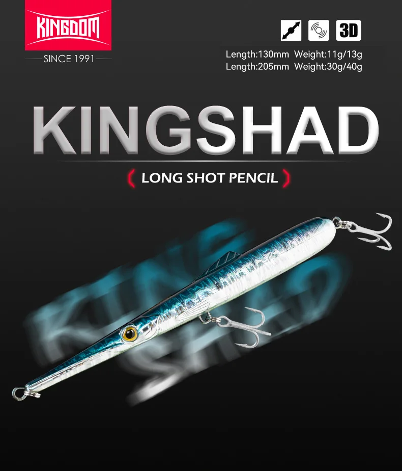 Kingdom Sinking Schwimmender Bleistift-Angelköder, 11 g, 13 g, 30 g, 40 g, harte künstliche Köder, Salzwasser-Seebarsch, Stickbait, harte Wobbler – Detail 6