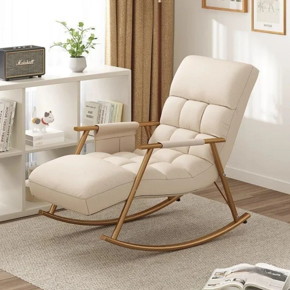 Customizable Rocking Chair Foldable Siesta Waterproof Technology Cloth Multiple Support Adjustable Tumbler Carbon Steel Frame