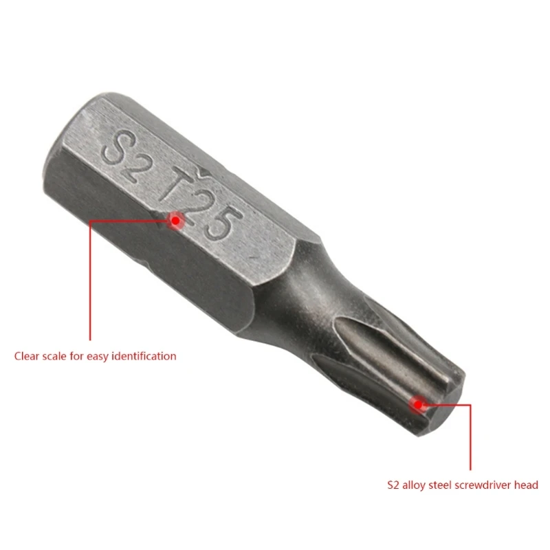 A2UD 25 mm Torx Tua vít từ tính T25 Shank Tua vít điện Bit