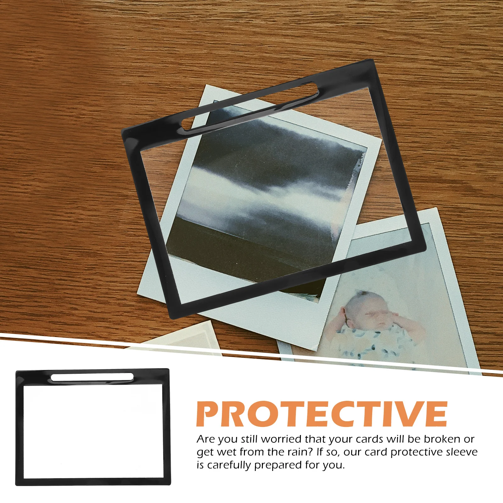 

6 Pcs Pvc Card Set Sleeves for Postcards Table Protectors Lanyard Holders Protective Covers Photos Organization
