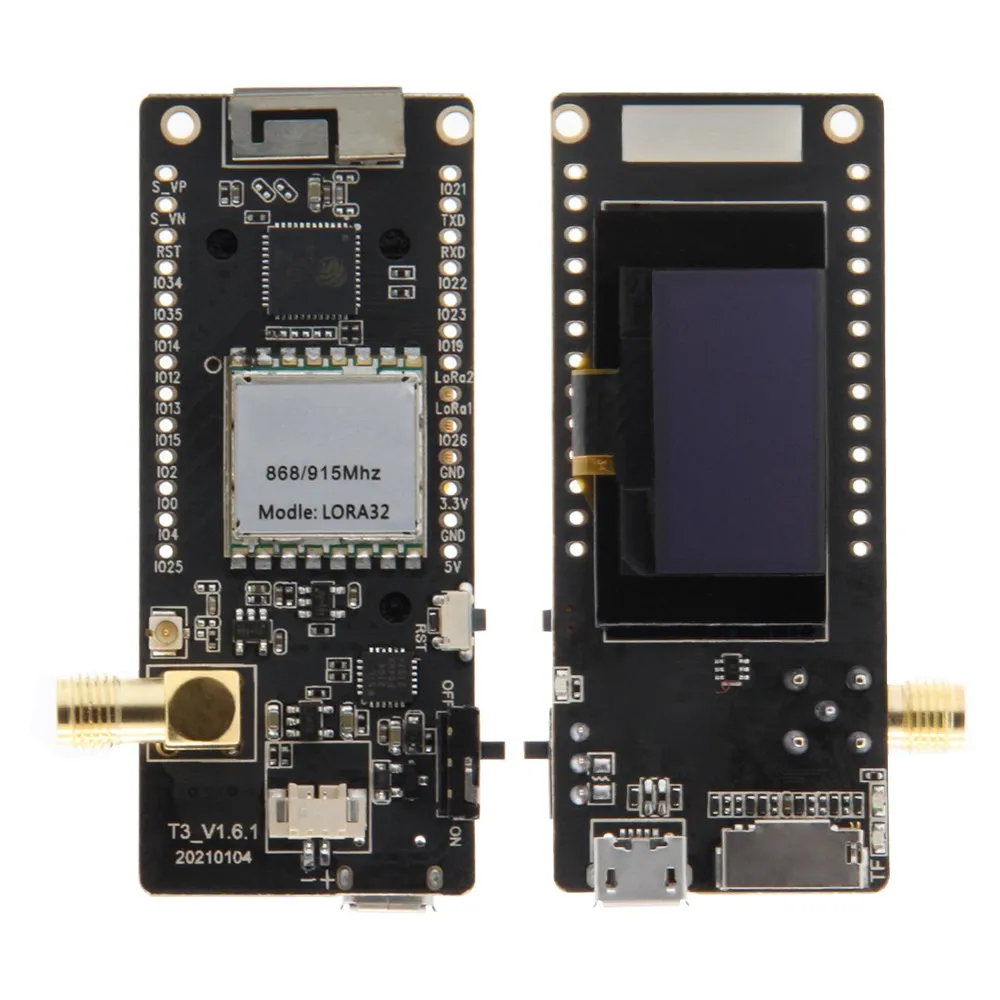 For TTGO V2.1 LoRa32 V2.1 Module For Remote Sensing 6.4cm X 2.8cm Wifi Transmit Power 20dBm Temperature Monitoring