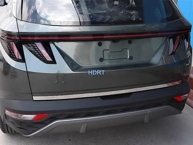 Car Styling Front Bumper Trim Tail Gate Strip Door Edge Molding Rear Fog Lamp Stainless Steel Kit For Hyundai Tucson NX4 2021 +