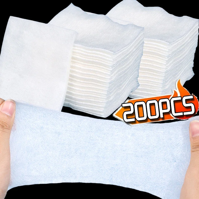 200Pieces Soft Stretchable Cotton Pads Disposable Elasticity Wet Makeup Pads Hydrating Cotton Wipe Cleaning Makeup Removal Pads