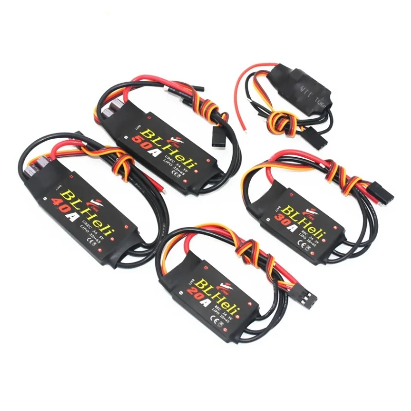 Blheli esc sem escova 12a 20a 30a 40a 50a 60a 80a 2-6s com ubec para aeronaves rc multi-eixo quadcopte asa fixa peças diy