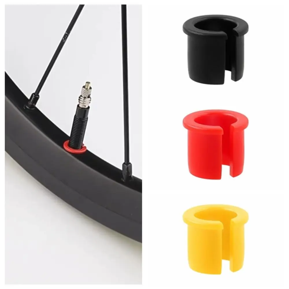 4pcs Lightweight Bike Schrader Valve Rim Plug Wheel Rim Mini Bicycle Valve Hole Adapter Plastic Practical