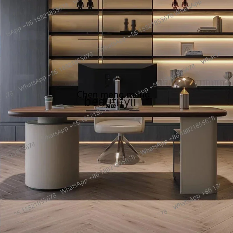 ss7486 Solid wood computer desk home bedroom study writing desk modern simple desk New Light Luxury