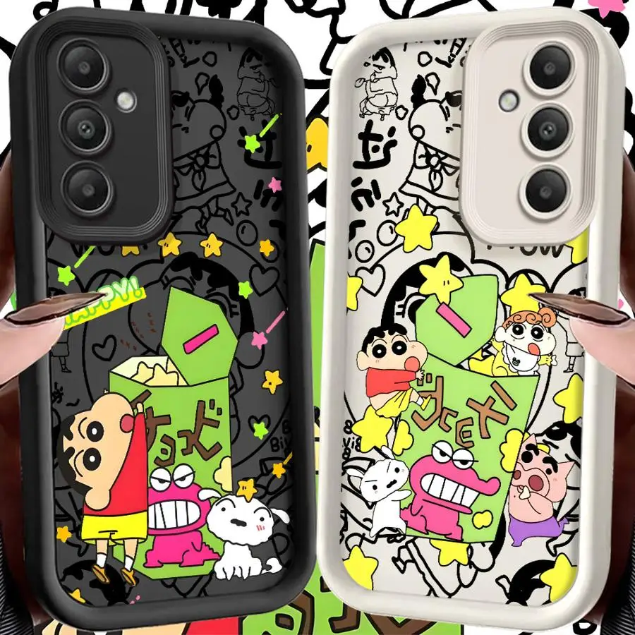 

Case for Samsung Galaxy S20FE S24Ultra S21 S25 Ultra S23 FE S22 S24 Plus S25 Edge Phone Cover Snack Shin Chan