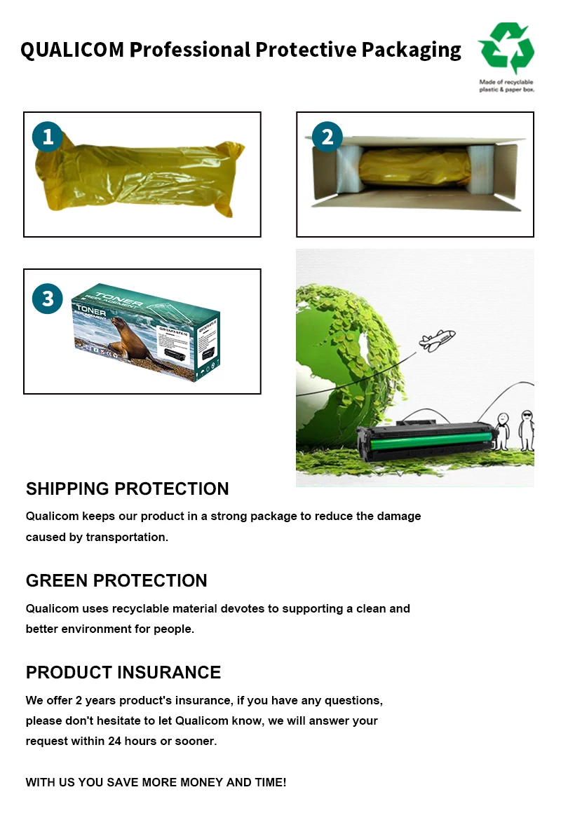 Qualicom MLT-D101S D101S Compatible Toner Cartridges Replacement for Samsung ML-2160 ML-2165 ML-2165W SCX-3405 SCX-3405W SF-760P