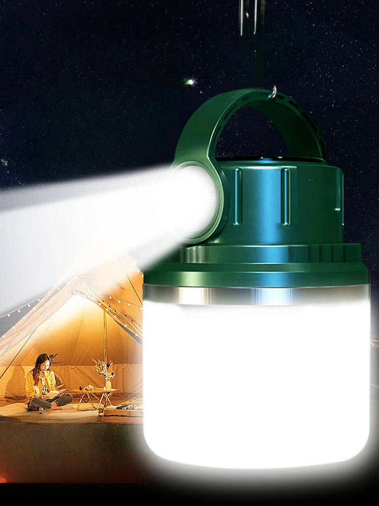 Outdoor camping lights with long battery life can be recharged by solar energy.