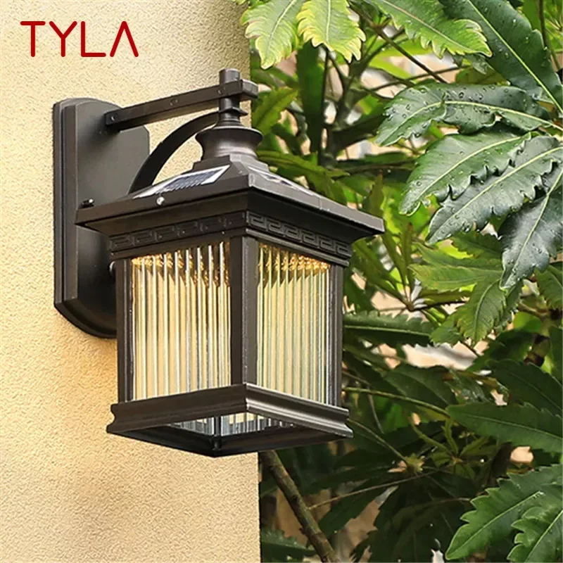 

TYLA Solar Wall Light Fixture Outdoor Modern LED Waterproof Patio Lighting For Porch Balcony Courtyard Villa Aisle