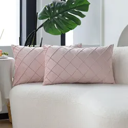 Soft Sofa Pink Cushion Cover Nordic Style Living Room Decorative Pillowcase Back Pillow Cover Skin-friendly Funda Cojin Hogar