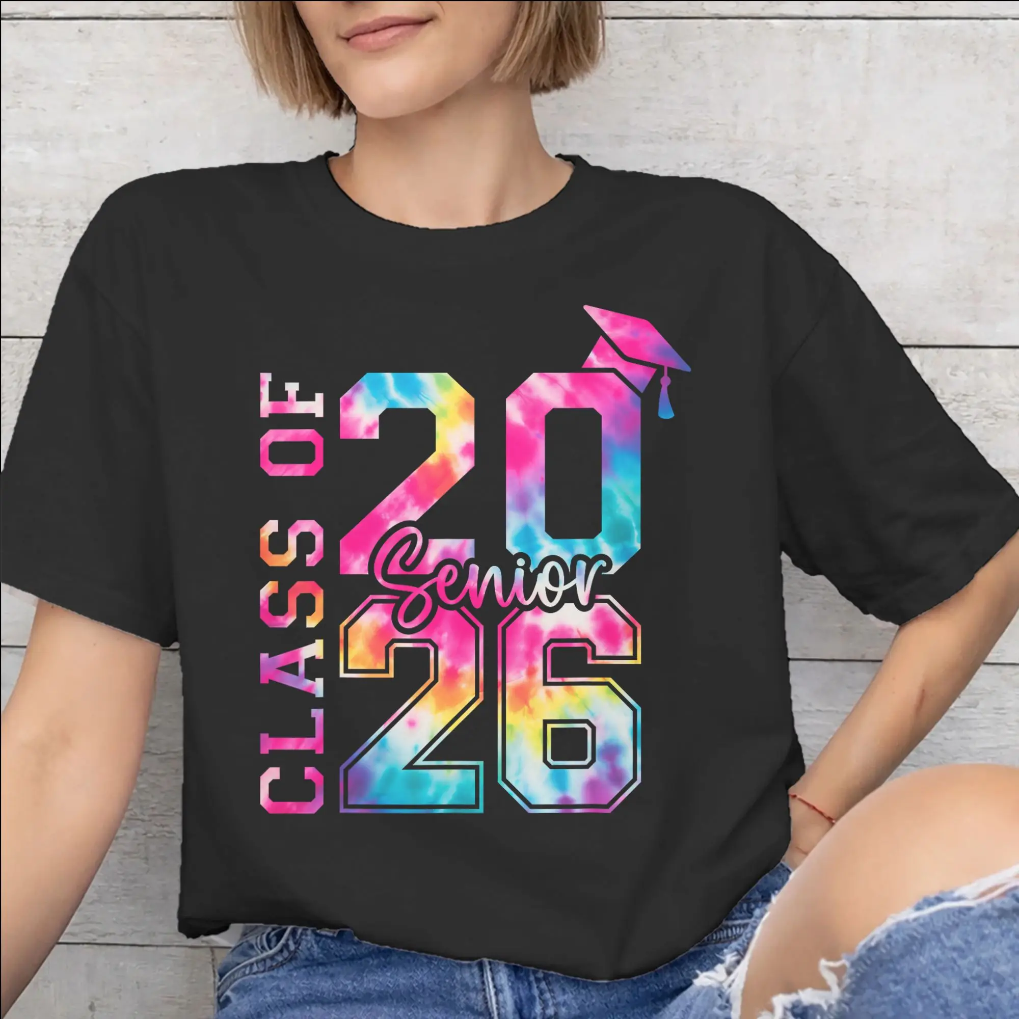 Mens Womens Class of 2026 Senior Graduation T Shirt Cotton Printed Tee Shirts  Top Clothing