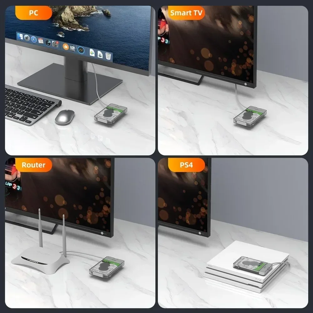 MAIWO Type-C USB3.0 2.5인치 HDD 케이스 외장 하드 드라이브 인클로저 5Gbps HDD SATA SSD 하드 드라이브 인클로저 PC용 UASP 지원