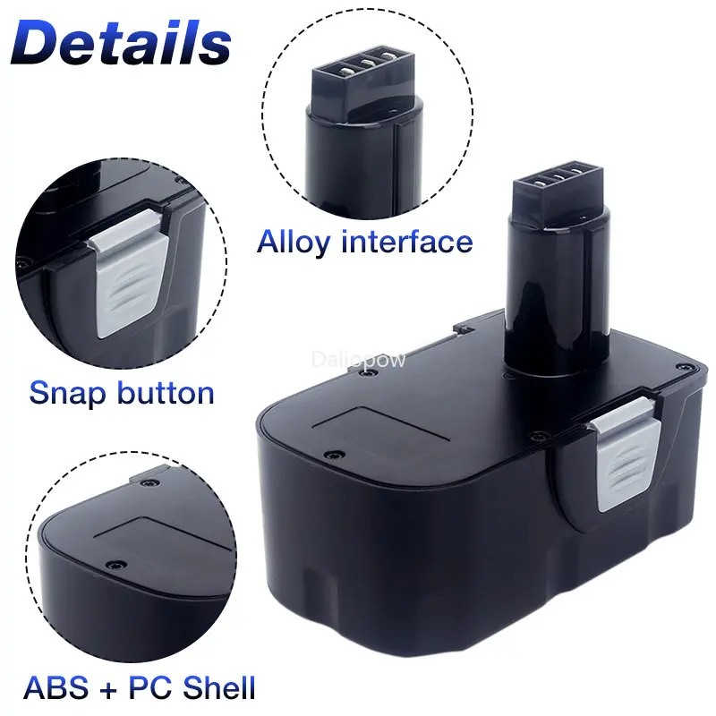 18V 3.0Ah Ni-MH Power Tools Replacement Rechargeable Battery for Interskol DA-18ER Cordless Drills Screwdriver 18V H18 Batteries