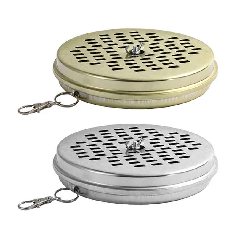 2Pcs Incenses Burners Mosquitoes Coiled Holder Hangings Metal Coiled Incenses Spirals Holder Box Incenses Holder