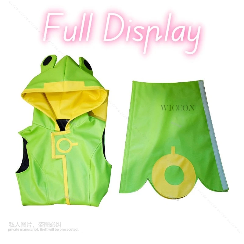Kinomoto Sakura Cardcaptor Sakura Cosplay Traje, Roupas Anime, Peruca Uniforme, Baby Frog Raincoat Set
