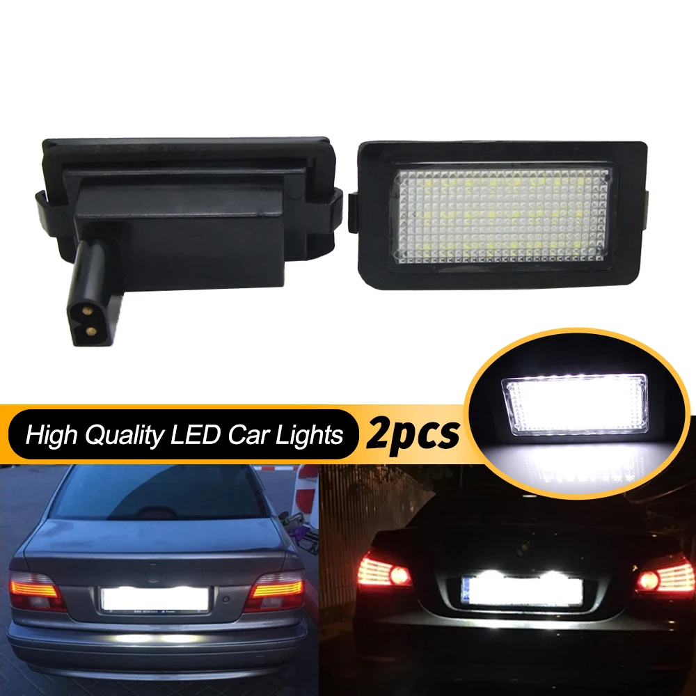 Car LED license plate light Suitable for 95-01 copies of BMW E38 Original car license plate light 24pcs high brightness SMD