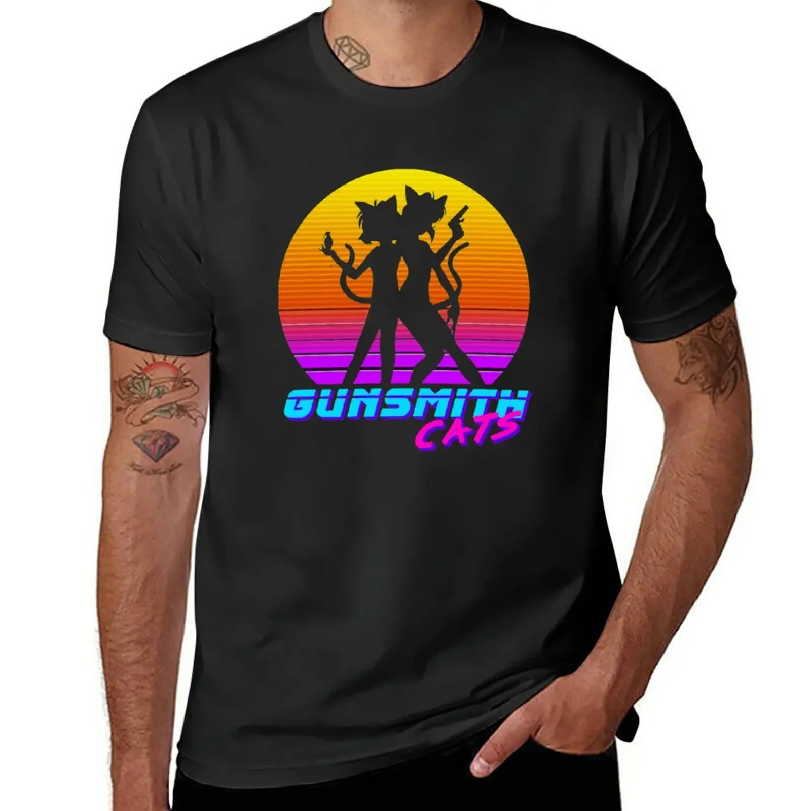 New Neon Gunsmiths T-Shirt vintage t shirt plus size t shirts men clothing