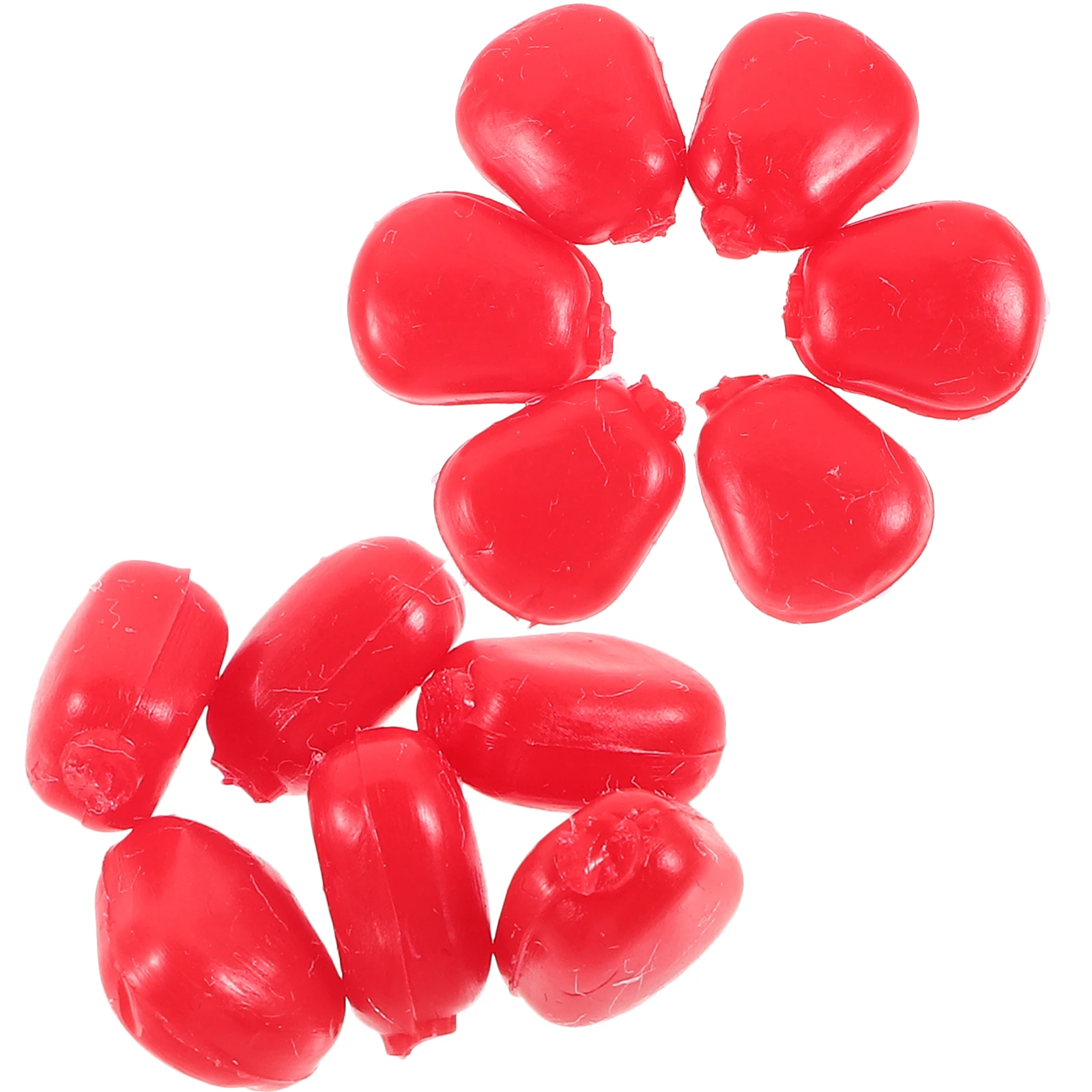 

50 Pcs Corn Grain Baits Imitation Fishing Lures Vivid PVC Material Attract Fish Saltwater Freshwater Portable Supplies Reusable