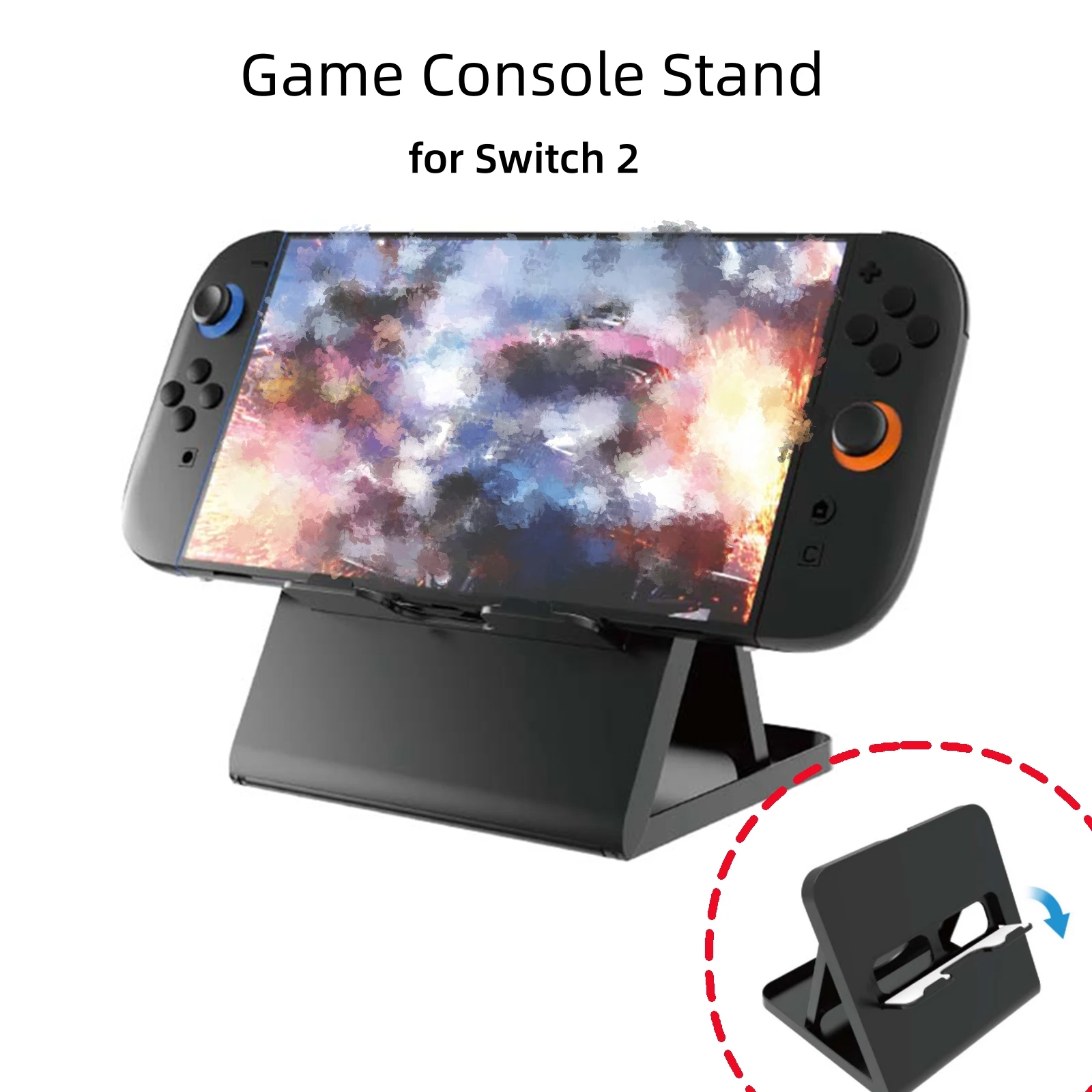 

For Switch 2 Foldable Simple Version Stand HBS-2819 Game Console Stand Accessories
