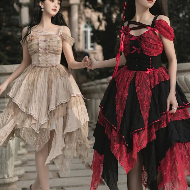 

Lolita Halloween Costume Dress Gothic Flower Wedding Classical Daily