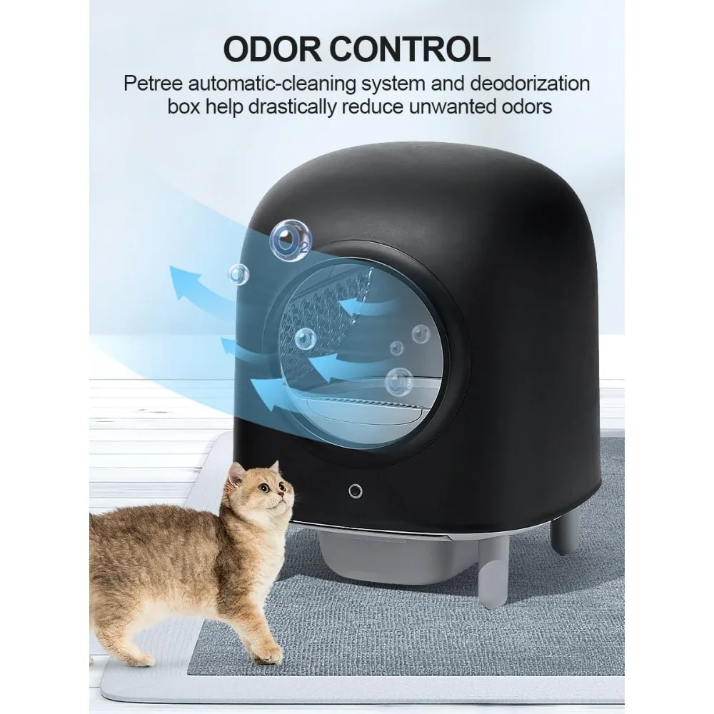 

Self-Cleaning Cat Litter Box: Automatic Cat Litter Box 100% Safe Sandboxes Cats Closed Tray for Cats Cats' Sandbox Pets Toilet