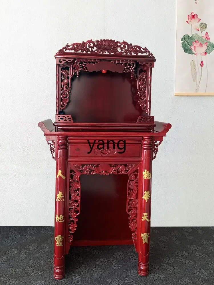 LMM Altar Incense Burner Table Household Buddha Cabinet Simple Buddha Shrine God of Wealth Buddha Cabinet