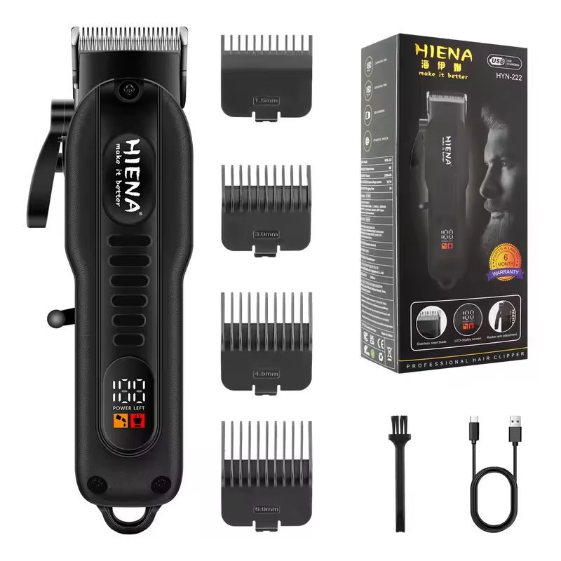 Professional Barber Electric Hair clipper LED display screen UBS charging Trimmer Powerful electric hair clipper trimmer tool - Image 2