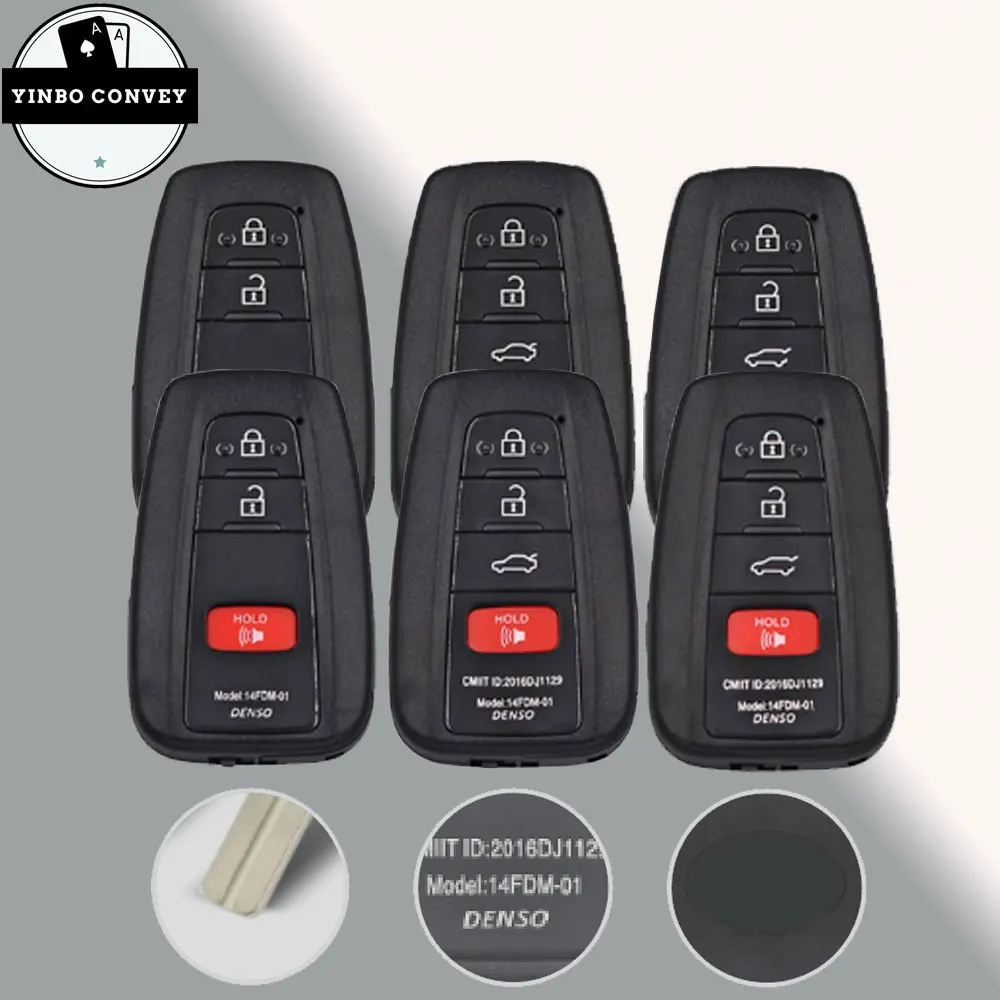 

YINBO 2/3/4 Buttons Car Remote Key Shell Case Fob Replacement For Toyota Camry RAV4 Land Cruiser Corolla C-HR Prius 2018 2019