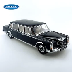 WELLY-Modelo de Carro Mercedes-Benz 600 Alloy, Diecasts Metal, Carro Antigo Retro Clássico, Coleção de Simulação, Brinde Infantil, 1:24