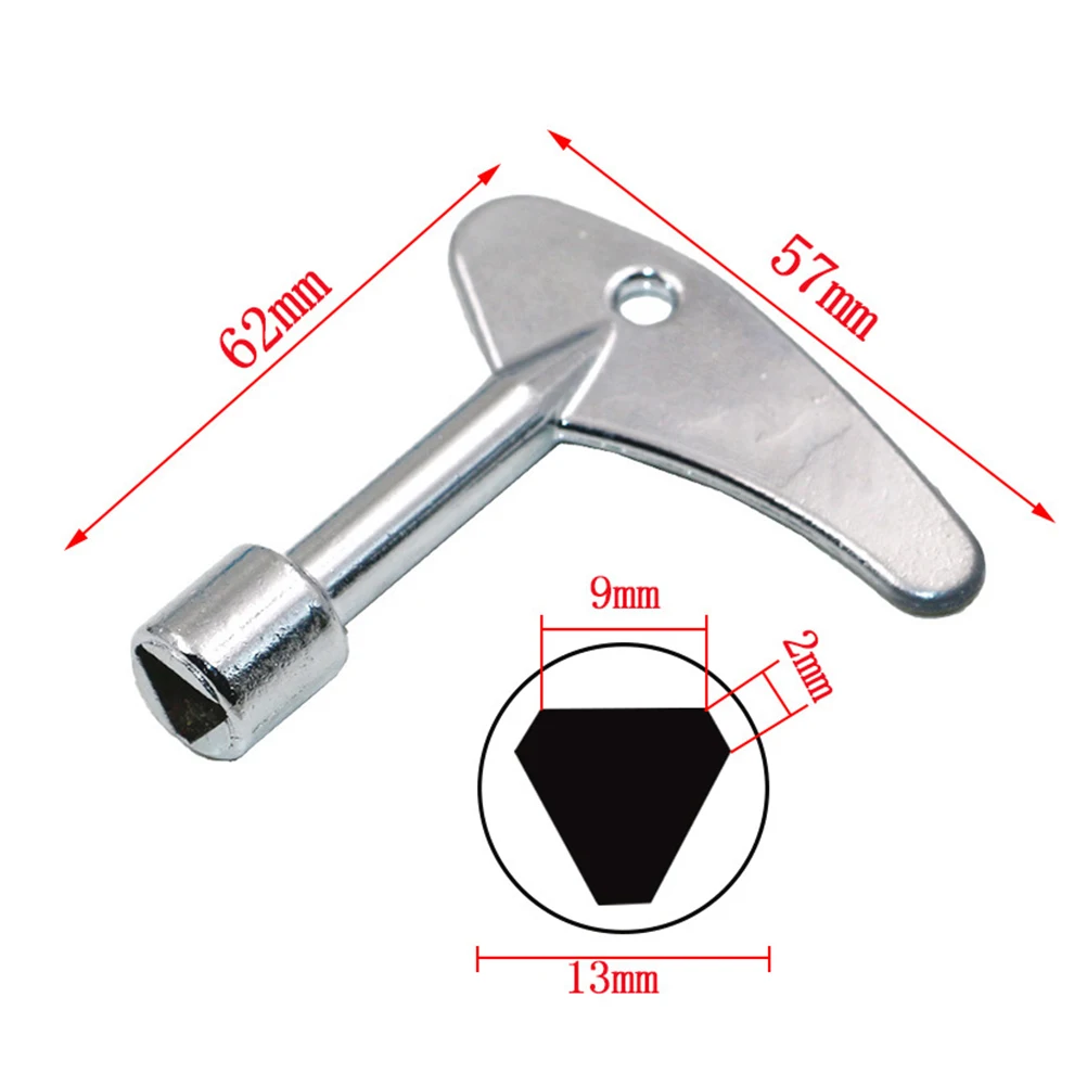 3pcs Triangle High-Quality Metal Water Key Sturdy Disassembling Tool Elevator Lightweight Compact Comfortable Handle Use For