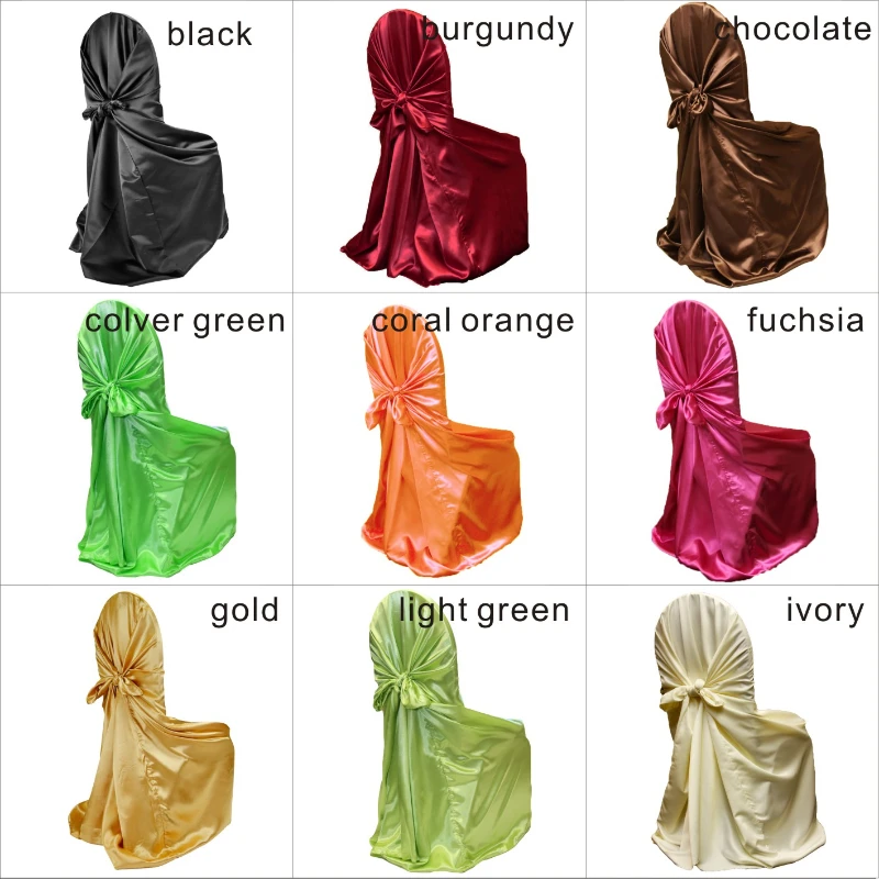 Factory New Black Chair Cover Wedding Chair Decoration Sateen Material Party Decoration Birthday Chair Cover 110*140CM