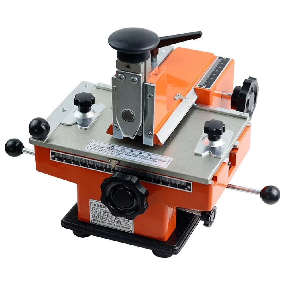

Semi-automatic Nameplate Marking Machine Stainless Steel Sign Marking Machine Aluminum Labeling Coding Numbers Letters Printing