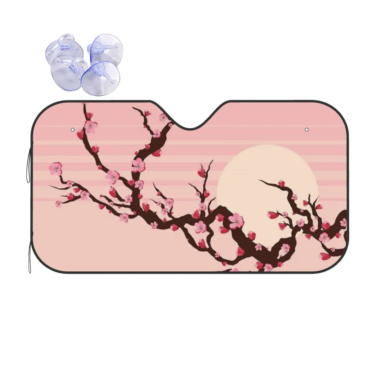 

Japanese Cherry Blossom Pattern Sunshade Windscreen Car Front Windshield Window Sun Visor Accessories Covers