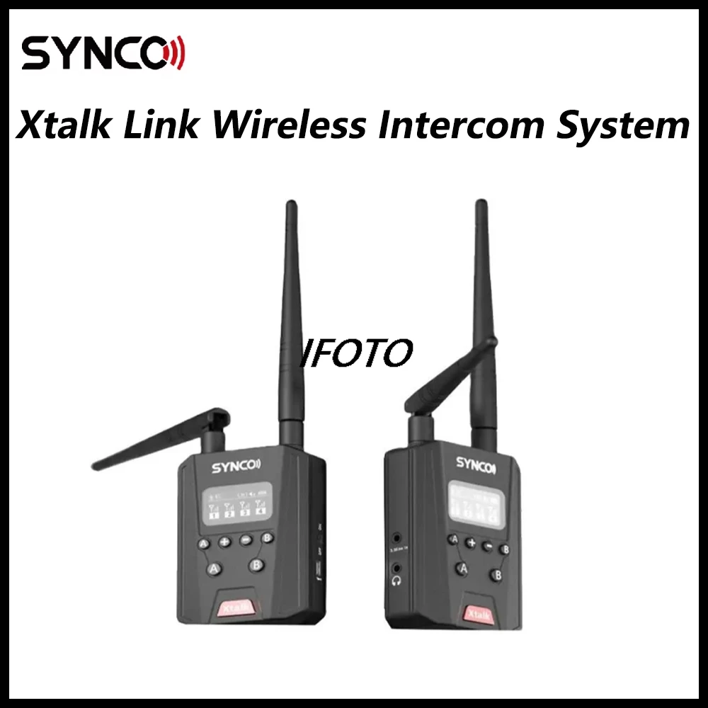 SYNCO Xtalk Link Wireless Intercom System Stable Calling Distance Up To 700 Meters A/B Dual Channel Multiple People Intercom Mic