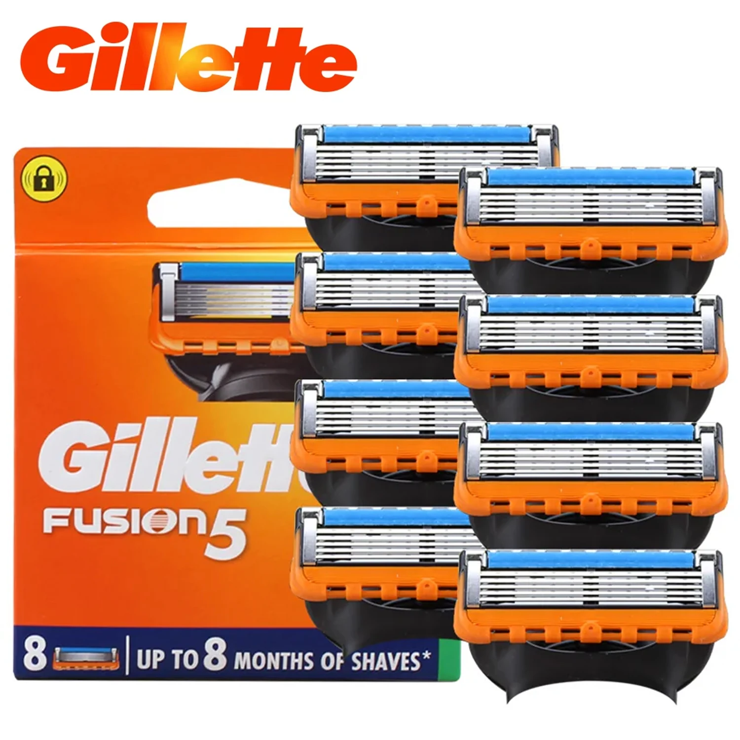 Gillette Fusion 5 Rasierklingen Ersatz 5-Klingen-Rasierkartuschen für Männer Kompatibel mit Fusion ProGlide ProShield Rasierern