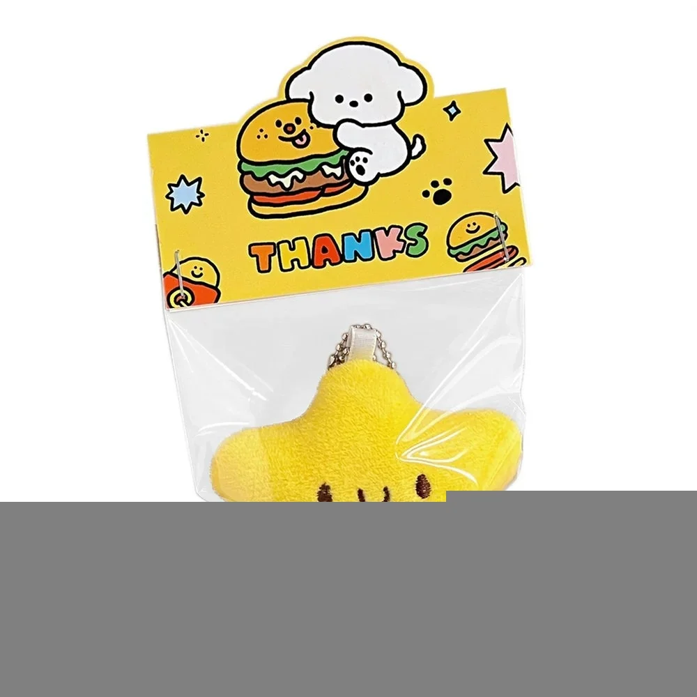 Schattig meisje pluche ster pop hanger piepende pop sleutelhanger accessoires student rugzak hanger