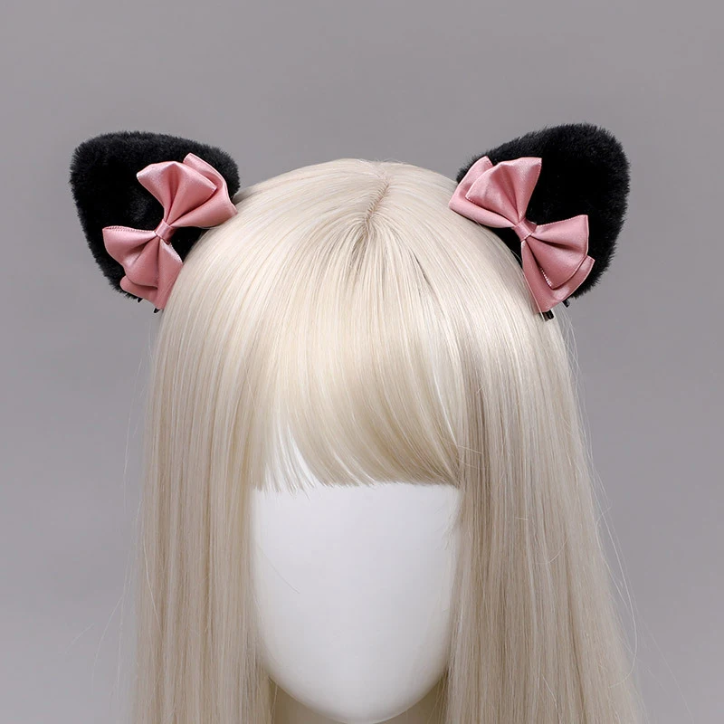 Lolita Pluche Dierenoren Haarspelden Harige Pluizige Vos Kat Oren Haarspeld Cosplay Haarclips Party Performance Kostuum Accessoires