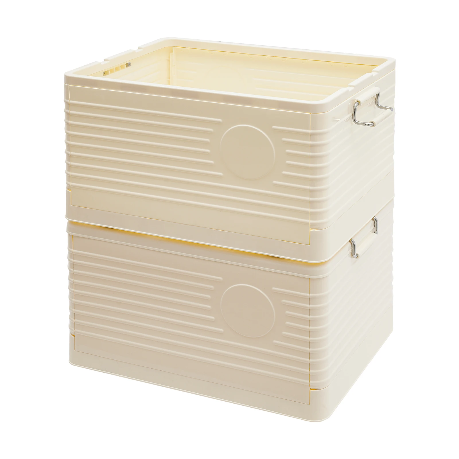 

2 Tiers Foldable Storage Bins with Wheel, Storage Box Household Large-Capacity for Thickened Finishing Box Sundries Toys Clothes