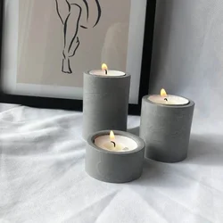 DIY Silicone Concrete Mold for Making Terrazzo Candlestick Holder Perfect for Decorating Tealight Holders with Crystal Epoxy