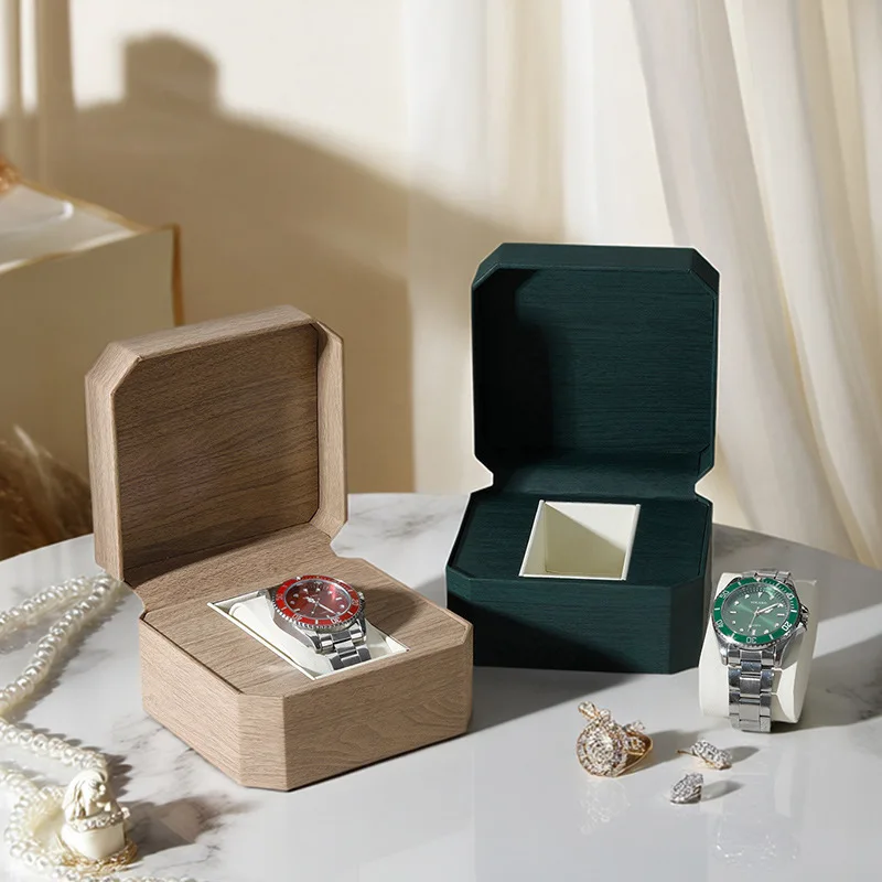 فتحة واحدة صندوق ساعة الرجال الساعات الفاخرة هدية حالة جلدية ووتش صناديق التعبئة والتغليف السفر المحمولة ووتش تخزين الحالات #3