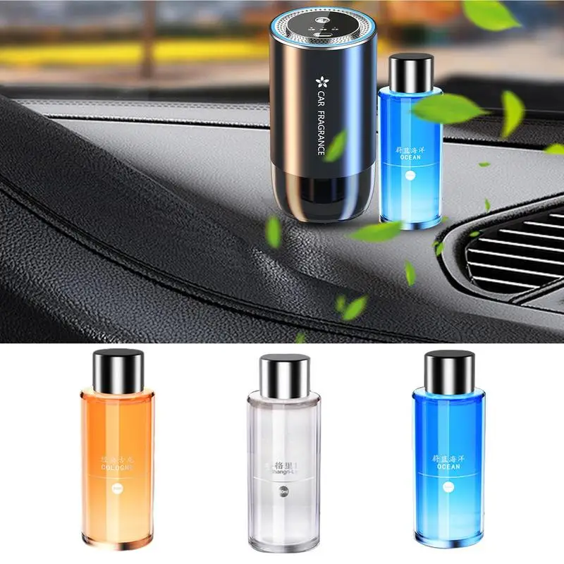 Car Diffuser Air Freshener Intelligent Car Air Diffusers Adjustable Concentration Car Fragrance Diffuser 50ml Car Aromatherapy